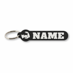 Muscle Keychain with Custom Name